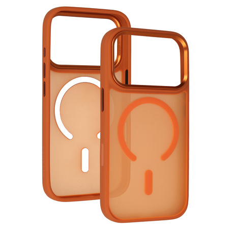 Liavec Cloudy Case with Metal Camera Frame do Iphone 17 Pro Max pomarańczowy (Camera Control Button)