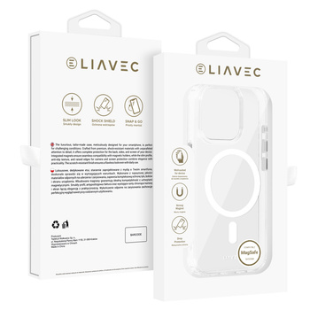 Liavec Glossy Magsafe Clear Case do Iphone 15 Pro biały