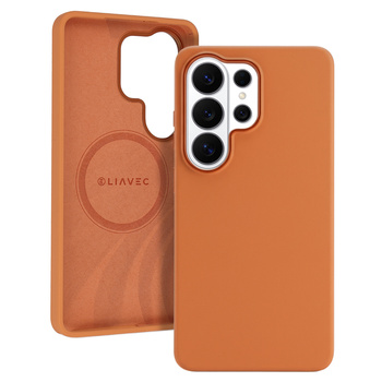 Liavec Silky Case with Metal Camera Frame für Samsung Galaxy S26 Ultra Orange