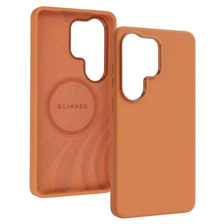 Liavec Silky Case with Metal Camera Frame do Samsung Galaxy S26 Ultra pomarańczowy