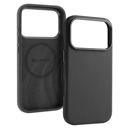 Liavec Silky Case with Metal Camera Frame für iPhone 17 Pro Max Schwarz