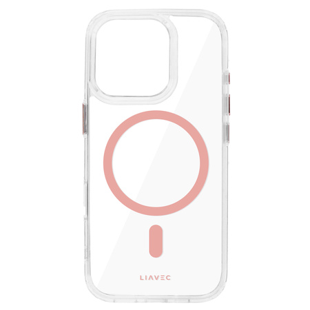 Liavec Glossy Magsafe Clear Case do Iphone 16 Pro różowy