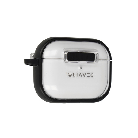 Liavec SlideLock Case do Apple AirPods Pro 3 przezroczysto-czarny
