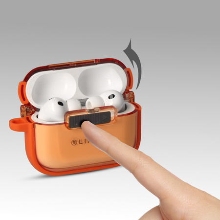 Liavec SlideLock Case do Apple AirPods Pro 3 przezroczysto-pomarańczowy