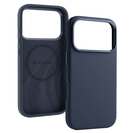 Liavec Silky Case with Metal Camera Frame für iPhone 17 Pro Marineblau