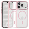 Liavec Cloudy Case with Metal Camera Frame do Iphone 18 Pro/17 Pro różowy (Camera Control Button)