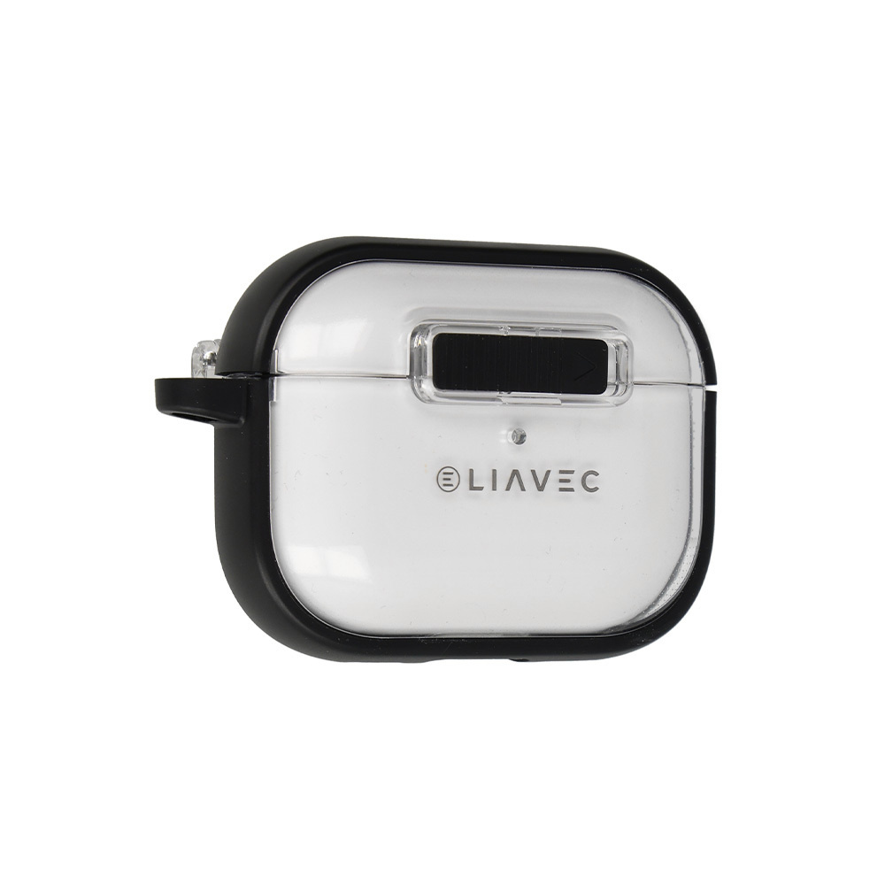 Liavec SlideLock Case do Apple AirPods Pro 3 przezroczysto-czarny